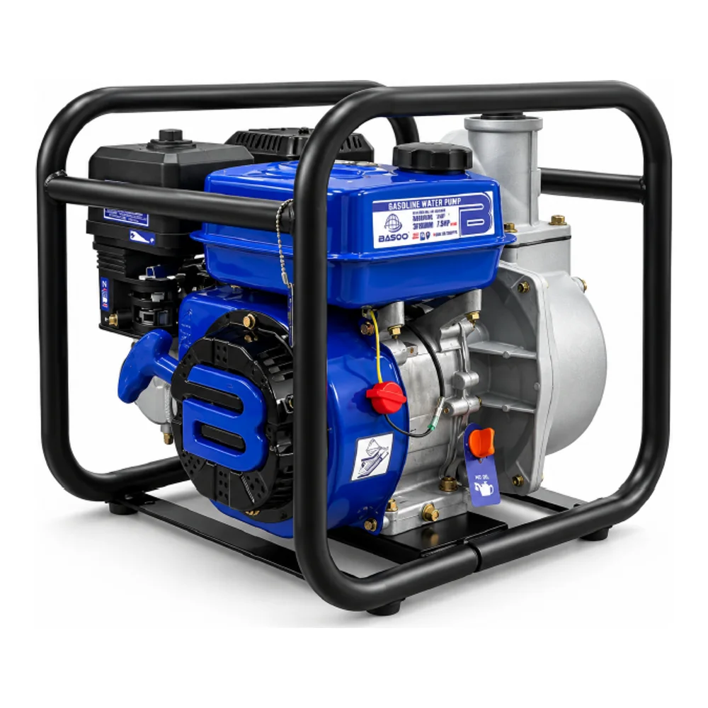 BASOO BS-200BL gas / gasoline water pump with blue engine