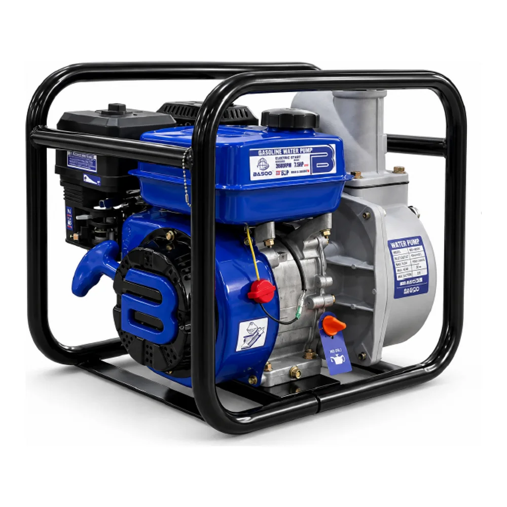 BASOO BS-200GB gasoline water pump with blue engine