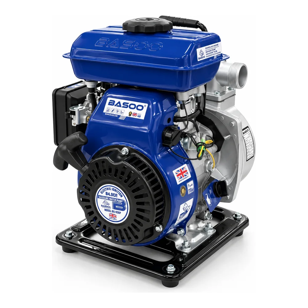 BASOO BS-37XR gasoline water pump with blue engine